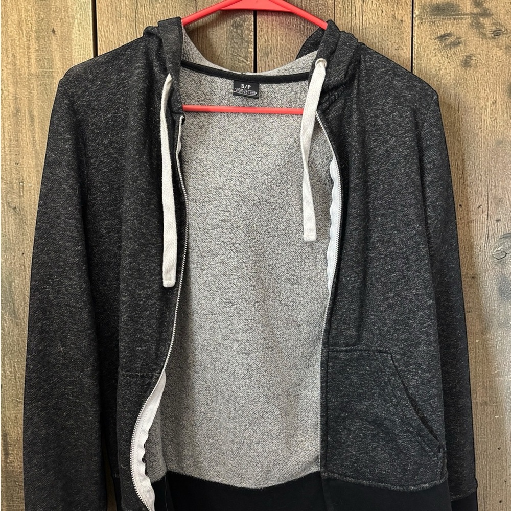 Charcoal Gray Zip-Up Hoodie